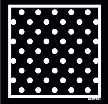 Black Polka dot- Premium Silk Pocket Square