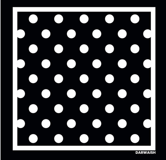 Black Polka doted pocket Square