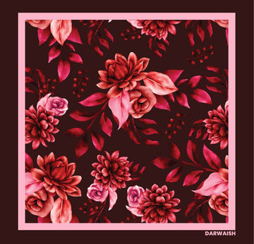 Rosewood Garden- Premium Silk Pocket Square