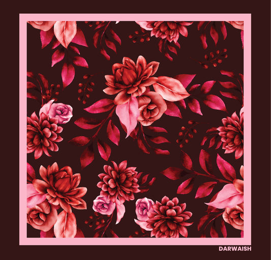 Rosewood Garden- Premium Silk Pocket Square