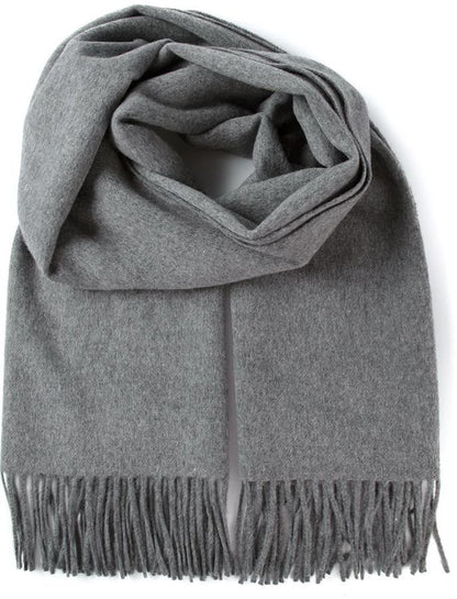 Grey Wool Blended Muffler