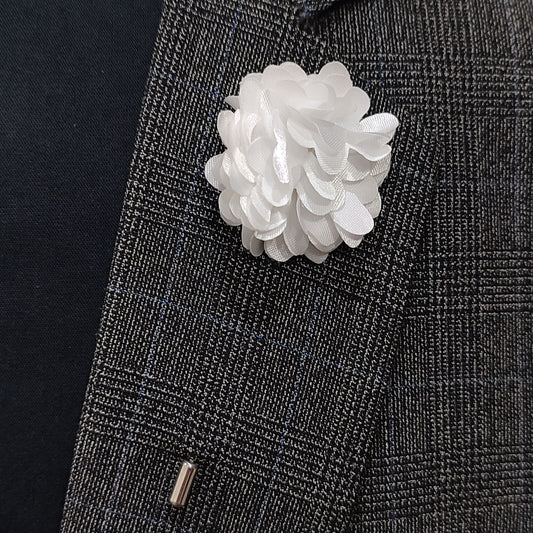 White Flower Pin
