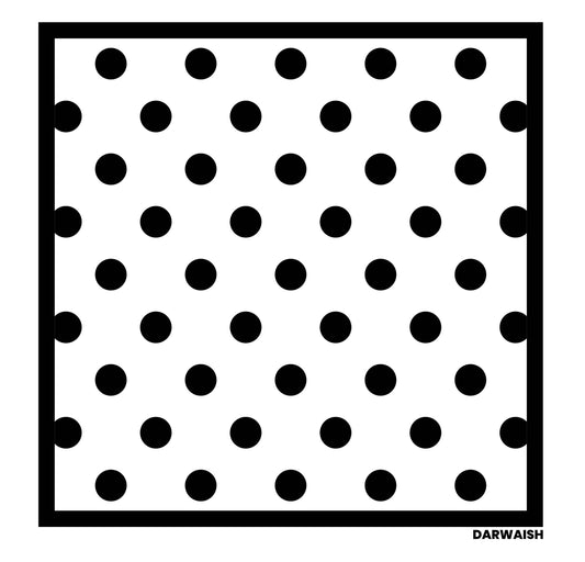 Black & White Polka Dot- Premium Silk Pocket Square