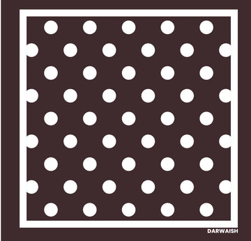 The Chocolate Polka- Premium Silk Pocket Square