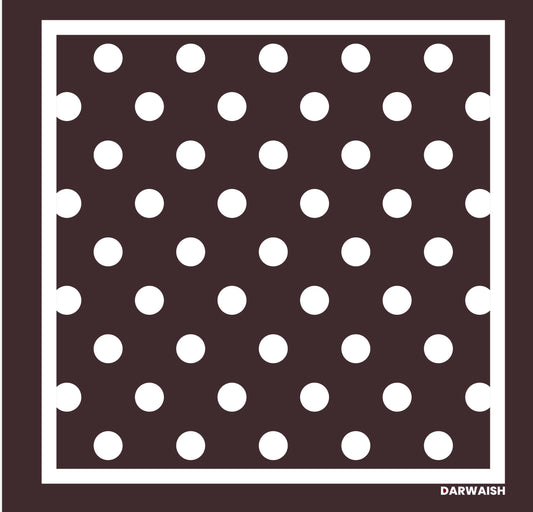 The Chocolate Polka- Premium Silk Pocket Square