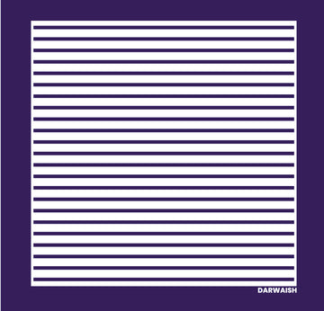 Deep Violet Linear- Premium Silk Pocket Square