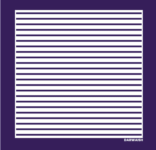 Deep Violet Linear- Premium Silk Pocket Square