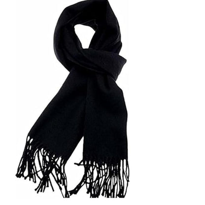 Black Wool Blended Muffler