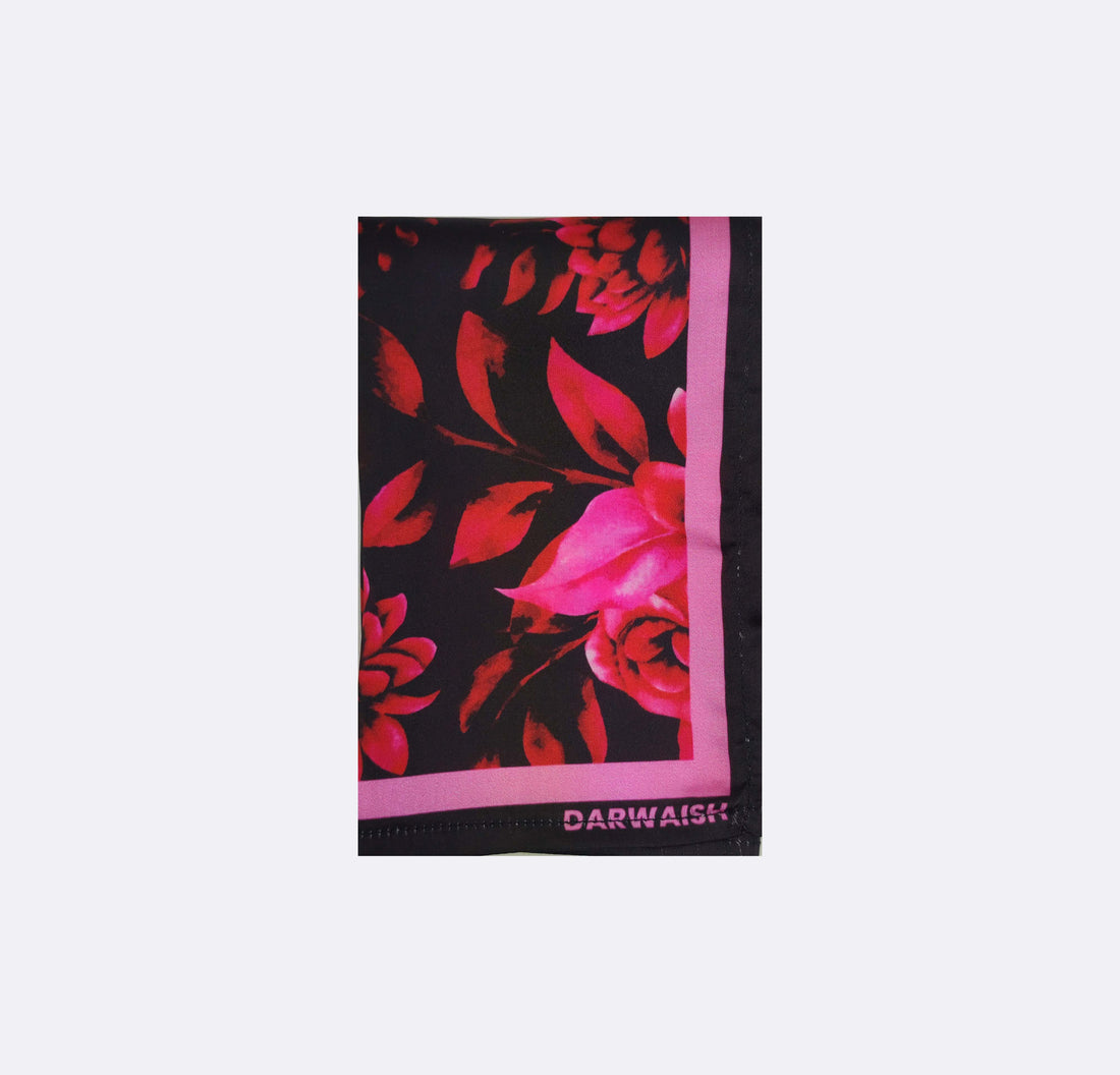 Rosewood Garden- Premium Silk Pocket Square