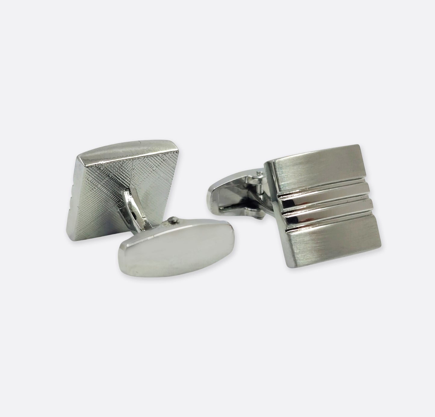 Silver Striped cufflinks