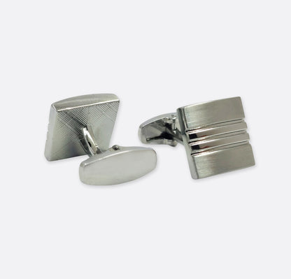Silver Striped cufflinks
