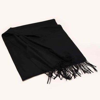 Black Wool Blended Muffler