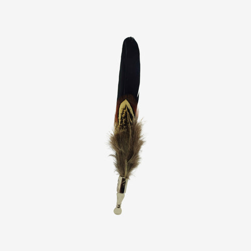 Black feather pin