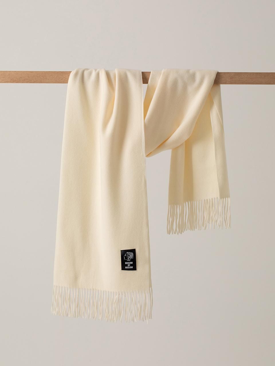 white Wool Blended Muffler*