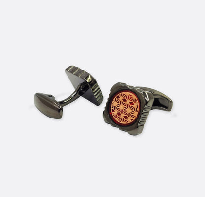 Red Cheque Cufflinks