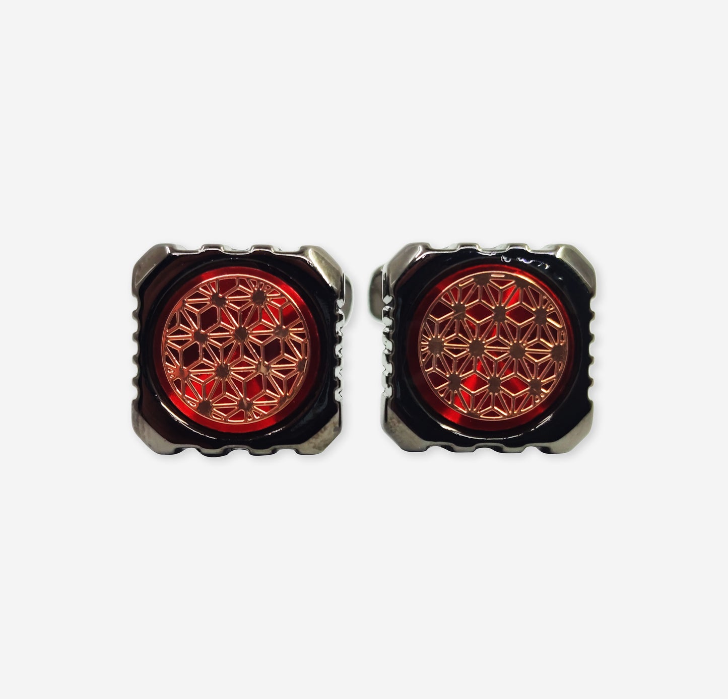 Red Cheque Cufflinks