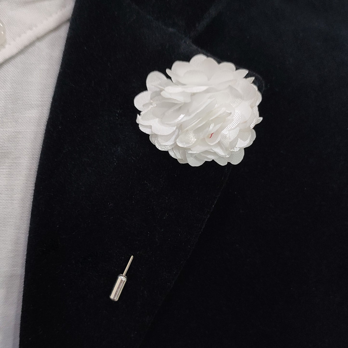 White Flower Pin