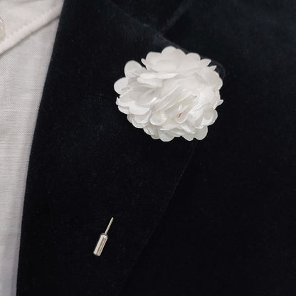 White Flower Pin