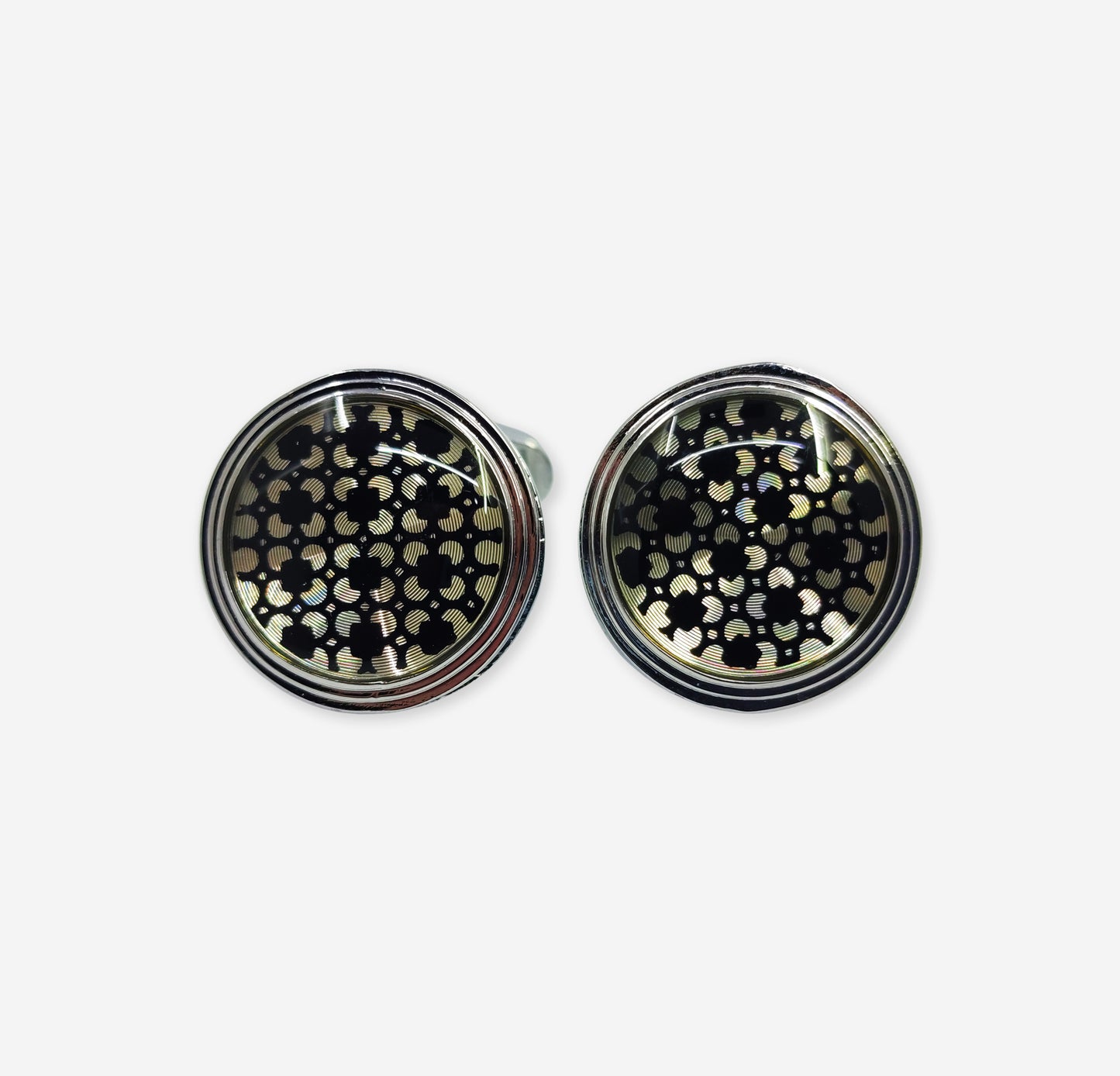 Skin floral style cufflinks