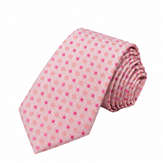 Pink Doted Pattern Tie