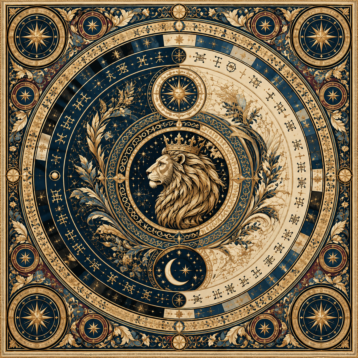 Royal Astrological Silk Square
