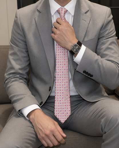 Pink Doted Pattern Tie