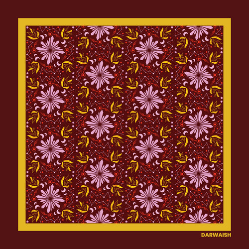 Crimson Sultan- Premium Silk Pocket Square