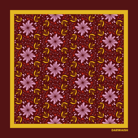 Crimson Sultan- Premium Silk Pocket Square
