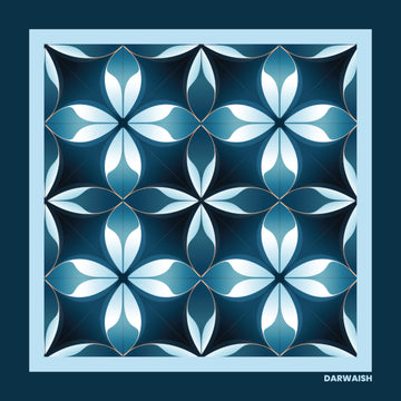 Sapphire Prism- Premium Silk Pocket Square
