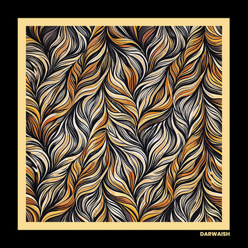 Gilded Feathers- Premium Silk Pocket Square