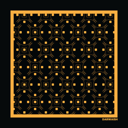 Aurelius Black & Gold- Premium Silk Pocket Square