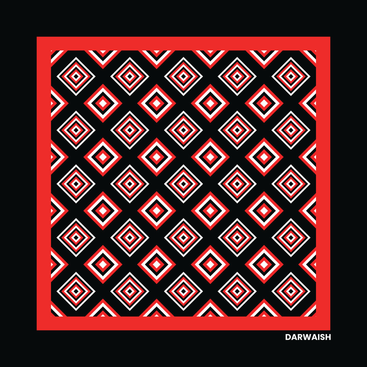Crimson Code-Premium Silk Pocket Square