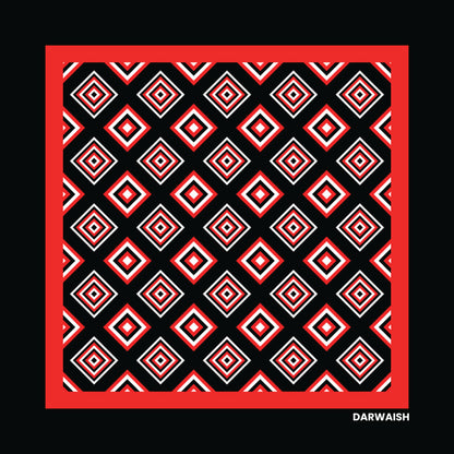 Crimson Code-Premium Silk Pocket Square