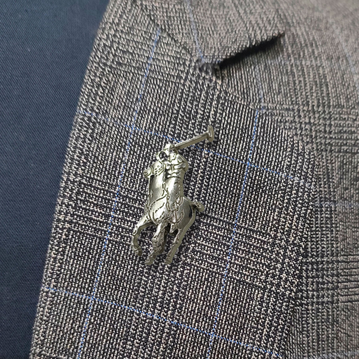 Silver Polo Horse