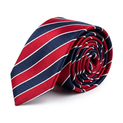 Blue and red striped Tie