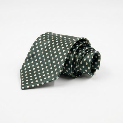 Black mini polka doted Printed Tie