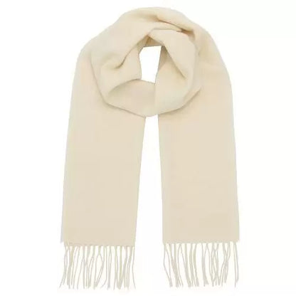 white Wool Blended Muffler*