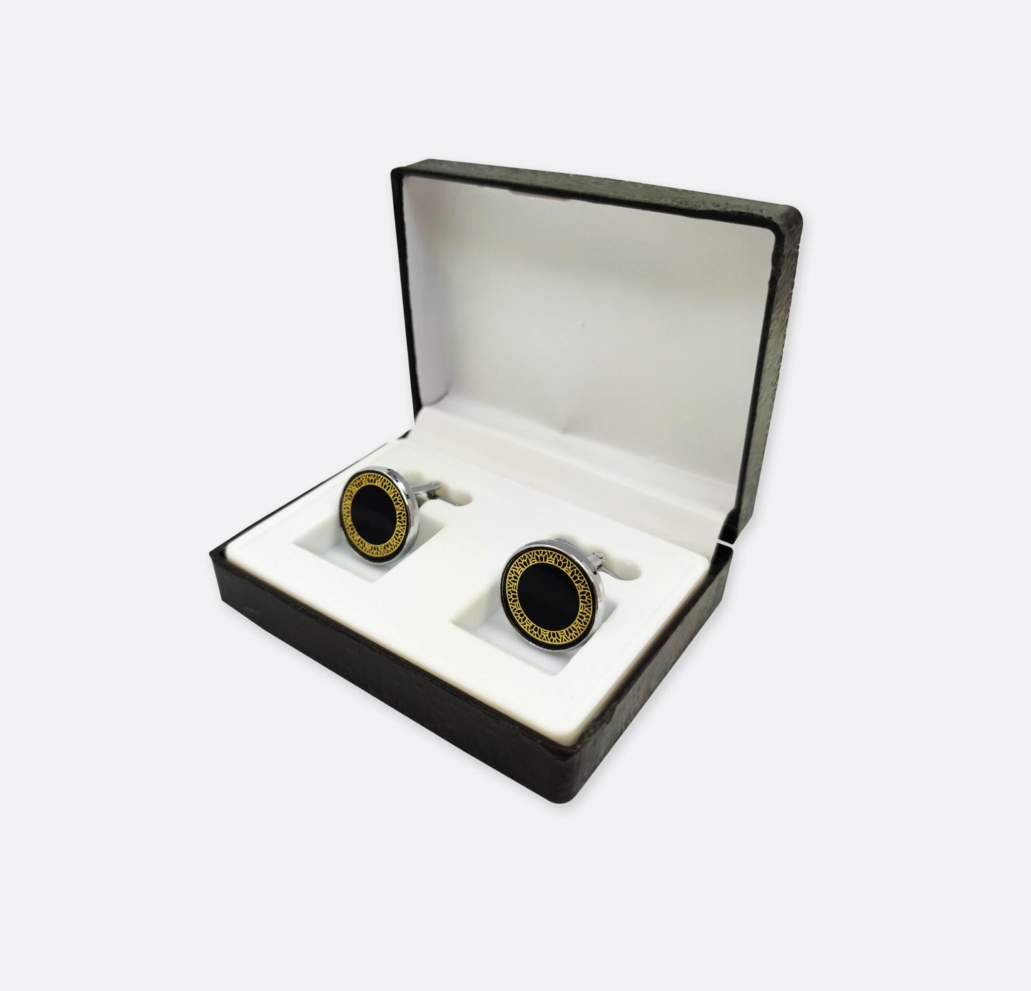 Brown Checkered Cufflinks