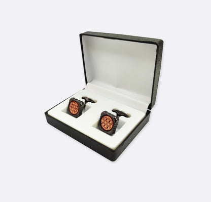 Red Cheque Cufflinks