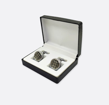 Skin floral style cufflinks