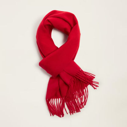 Red Wool Blended Muffler