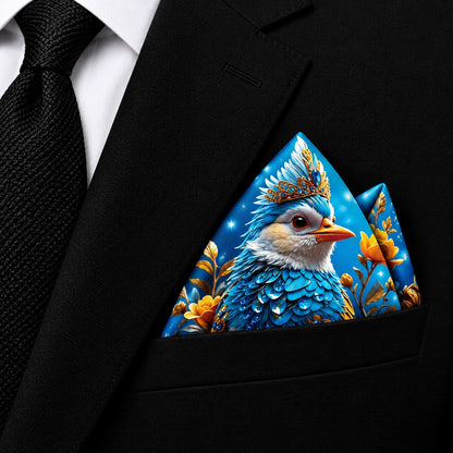 Darwaish Sapphire Majesty- Premium Silk Pocket Square