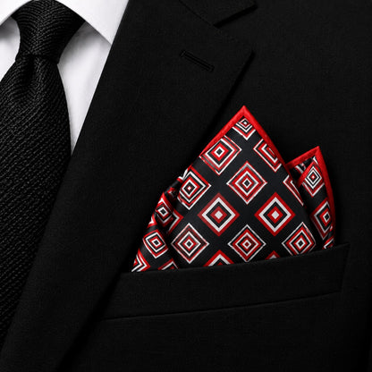 Crimson Code-Premium Silk Pocket Square