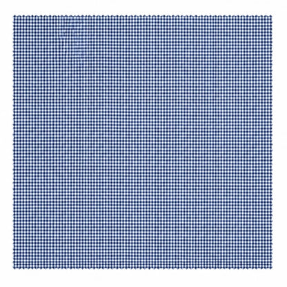 Blue Gingham- Premium Silk Pocket Square