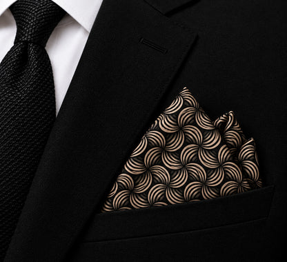 Obsidian Flow- Premium Silk Pocket Square